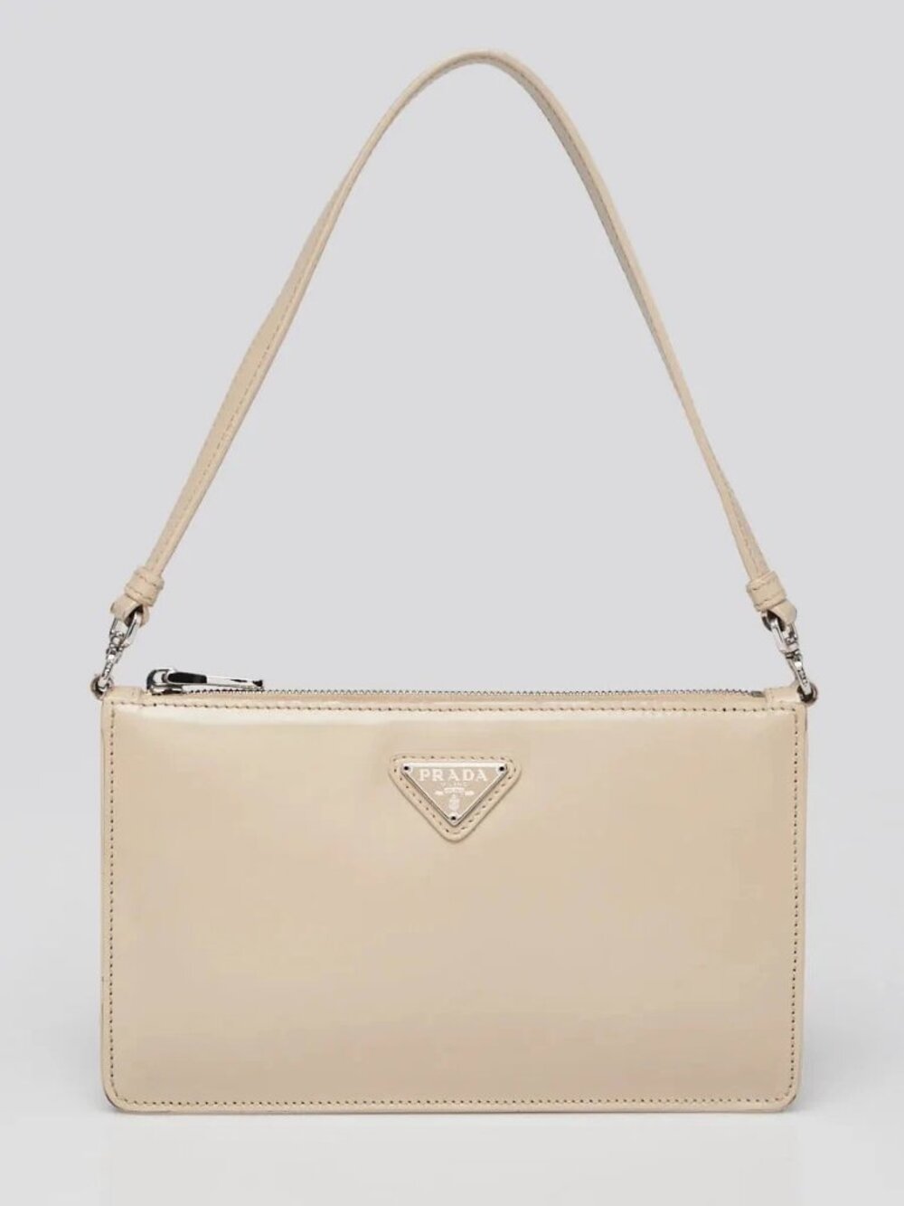 Prada Desert Beige Spazzolato Leather Mini Shoulder Bag
